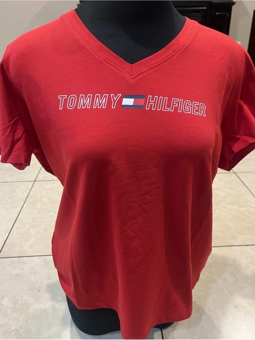 Tommy Hilfiger Red Sport Logo Tee